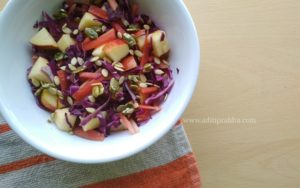 Apple carrot cabbage salad
